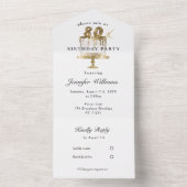 80モダンエレガント人、全員を招待 オールインワン招待状 (内側)