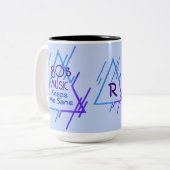 80モノグラムのの音楽保Me Sane ツートーンマグカップ (正面左)