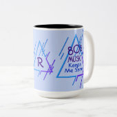 80モノグラムのの音楽保Me Sane ツートーンマグカップ (正面右)