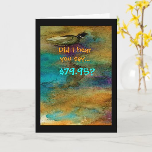 80ユーモアのある番目の誕生日カード カード (黄色い花)