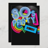 80レトロのパーティー 招待状 (正面/裏面)