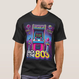 80レトロアーケードTシャツのネオンコインアップに戻る Tシャツ