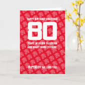 80中国の番目の誕生日カード カード (黄色い花)