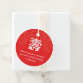 80中国の番目の誕生日メッセージカード フェイバータグ (インサイチュ)