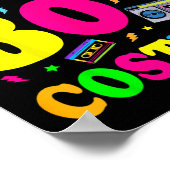 80代のコスチューム80代90代のパーティー ポスター (角)