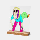 80代の狡猾な少女 アクリルサイン (傾斜)