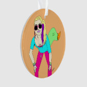 80代の狡猾な少女 オーナメント (正面)