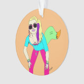 80代の狡猾な少女 オーナメント (正面)