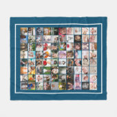 80写真テンプレートパーソナライズされたコラージュ フリースブランケット (正面(横))