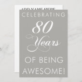 80周年すごい招待状 招待状 (正面/裏面)