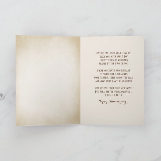 80周年記念カードビーチのスターフィッシュ カード (内部)