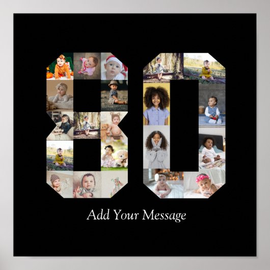 80周年記念写真コラージュ ポスター (正面)