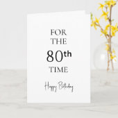 80回目のお誕生日おめでとう カード (黄色い花)