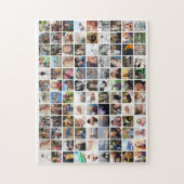 80家族と友人の写真コラージュ ジグソーパズル (縦)