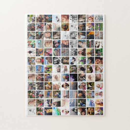 80家族と友人の写真コラージュ ジグソーパズル (縦)