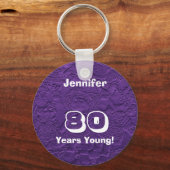 80年かわいい紫衣人形の名前、 キーホルダー (正面)