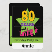 80年と愛する 招待状 (正面/裏面)