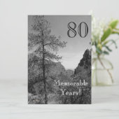 80年の思い出に残る誕生日/自然の祝賀会 招待状 (スタンド正面)