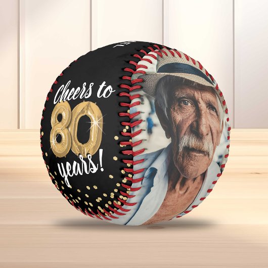 80年への乾杯 - 80歳の誕生日フォト 野球ボール