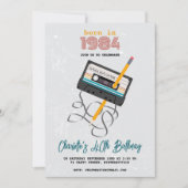 80年代おもしろい音楽レトロカセットテープ40歳の誕生日 招待状 (正面)