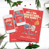 80年代および90年代クリスマスムービーナイトレトロパーティー 招待状