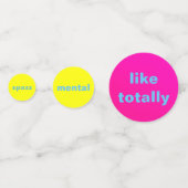 80年代からのことわざを用いる80sテーブルの紙吹雪 コンフェッティ (正面)