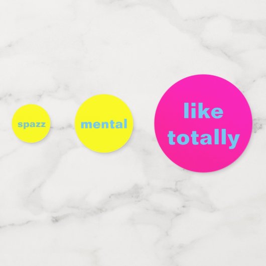 80年代からのことわざを用いる80sテーブルの紙吹雪 コンフェッティ (正面)