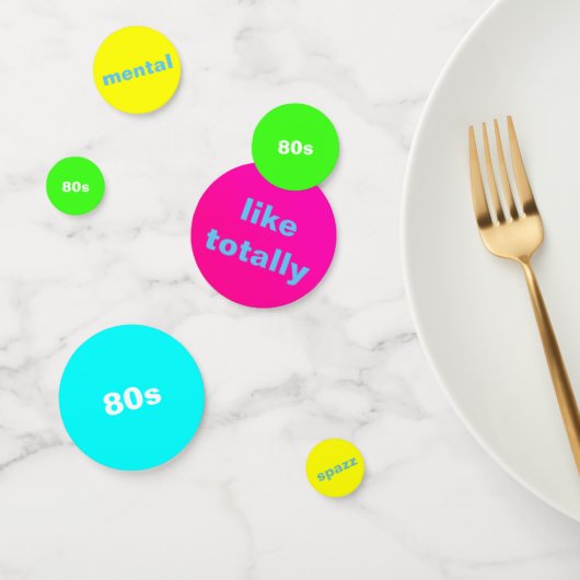 80年代からのことわざを用いる80sテーブルの紙吹雪 コンフェッティ (グループ)