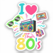 80年代が大好き シール (正面)