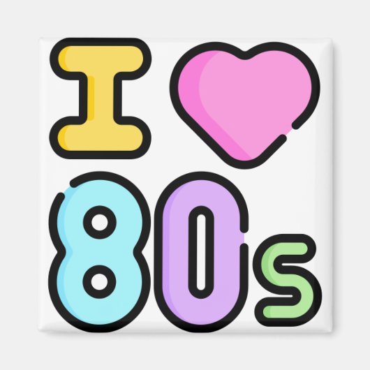 80年代が大好き マグネット (正面)