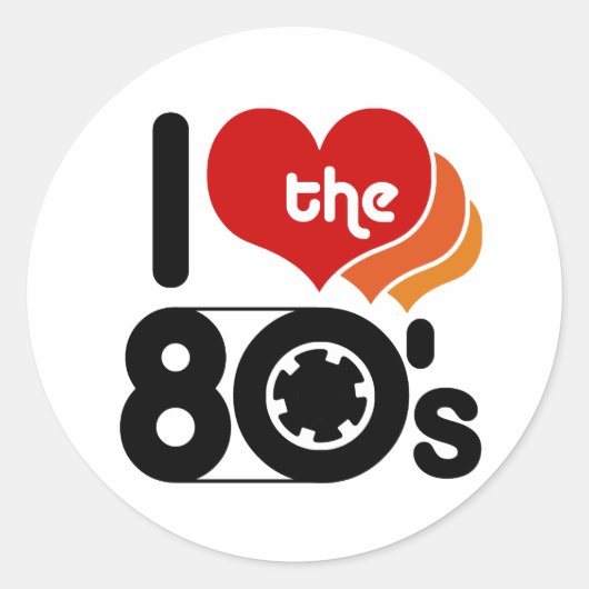 80年代が大好き ラウンドシール (正面)