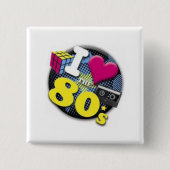 80年代が大好き 缶バッジ (正面)