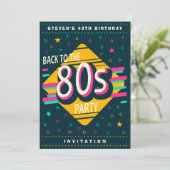 80年代にタイムスリップ！誕生日パーティー 招待状 (スタンド正面)