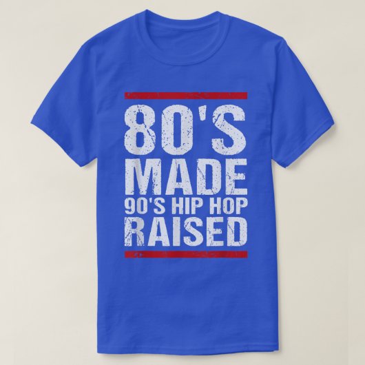 80年代に作られた90年代のヒップホップ挙げアパレル  Tシャツ (デザイン正面)