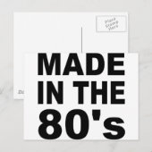 80年代に作られた – 誕生日 ポストカード (正面/裏面)