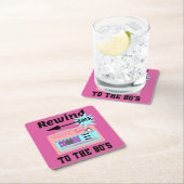 80年代に巻き戻す スクエアペーパーコースター (インサイチュ)