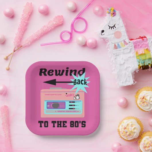 80年代に巻き戻す ペーパープレート (パーティー)