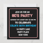 80年代に巻き戻す 招待状 (裏面)