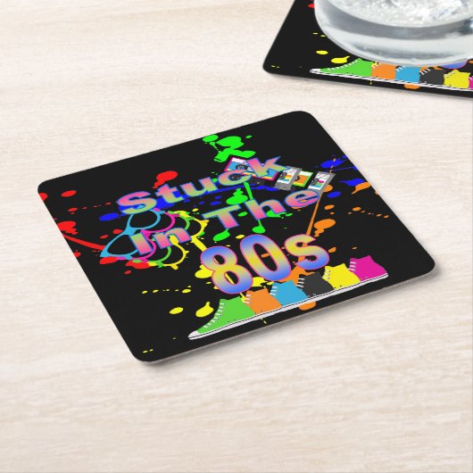 80年代に行き詰まる スクエアペーパーコースター (アングル)