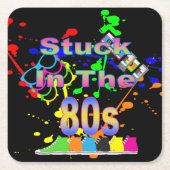 80年代に行き詰まる スクエアペーパーコースター (正面)