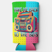 80年代に連れ戻す |レトロ スリム缶クーラー (正面)