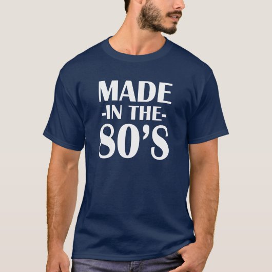 80年代のおもしろいなワイシャツで作られる男性へに Tシャツ (正面)