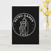80年代のお父さんのためのレトロゲーマー燃料アーケードコーヒーゲーム カード (黄色い花)