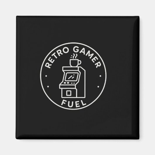 80年代のお父さんのためのレトロゲーマー燃料アーケードコーヒーゲーム マグネット (正面)