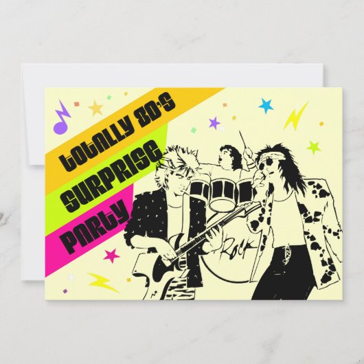 80年代のびっくりパーティ 招待状 (正面)