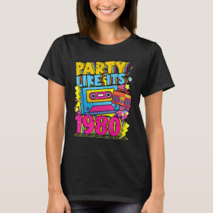 80年代のようにパーティーを楽しもう レトロ ヴィンテージ 白 ディ Tシャツ