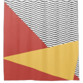 80年代のアーポップ・アートのトパターン シャワーカーテン (正面)