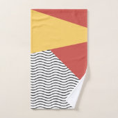 80年代のアーポップ・アートのトパターン バスタオルセット (ハンドタオル)