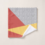 80年代のアーポップ・アートのトパターン バスタオルセット (ウォッシュタオル)