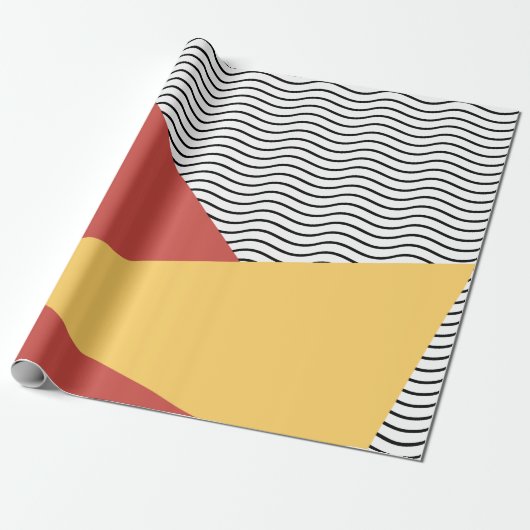 80年代のアーポップ・アートのトパターン ラッピングペーパー (アンロールド)